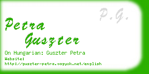 petra guszter business card